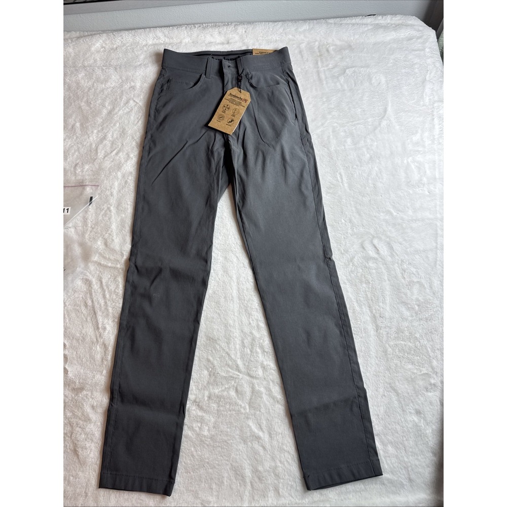 Avalanche Woven Stretch Pant 4 Way Relax Fit Flex Waist Men's Pant Gray 30 X 32